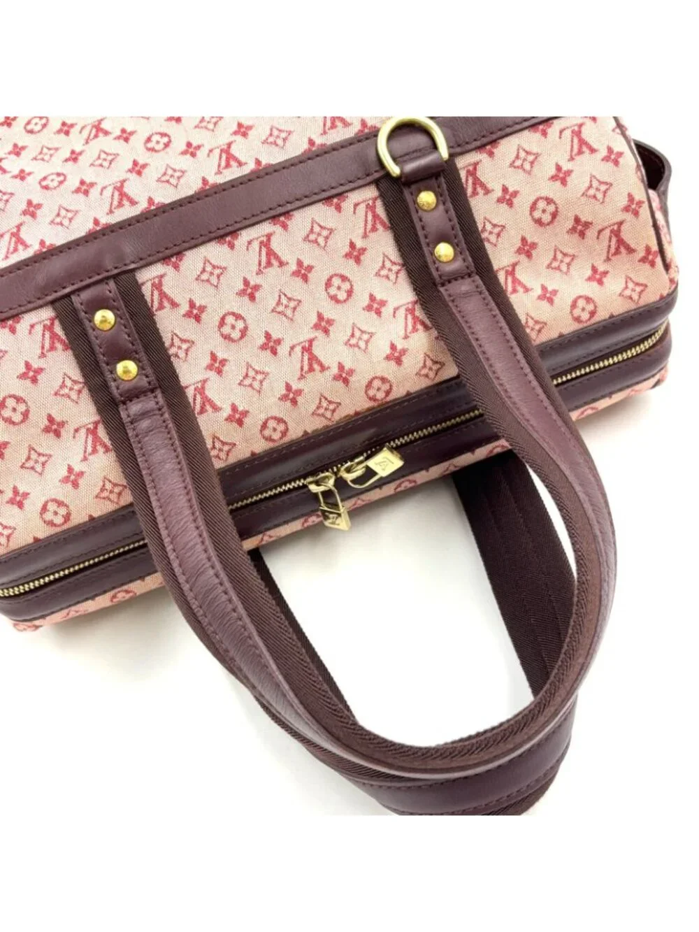 Louis Vuitton Josephine GM Monogram Mini Cerise Leather Canvas Bordeaux Handbag